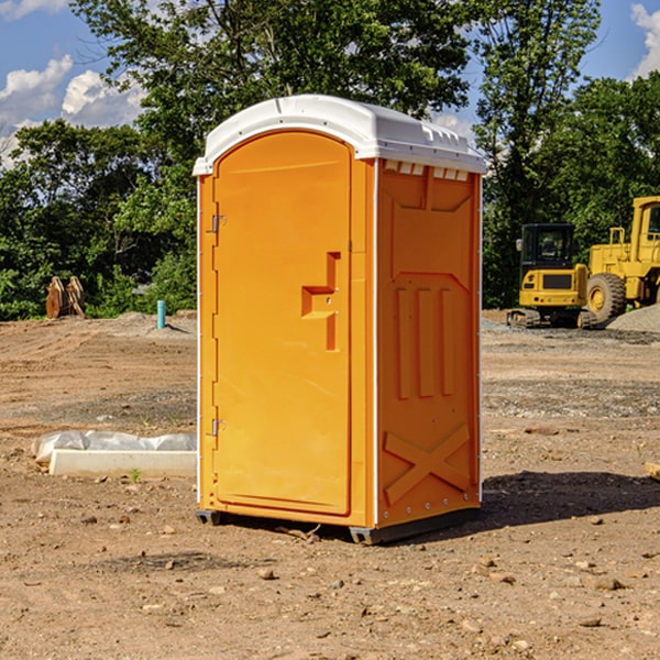 how often are the porta potties cleaned and serviced during a rental period in Orchard